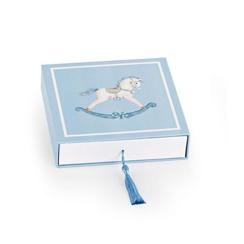 SCATOLA CAVALLINO 12X12X4CM AZ